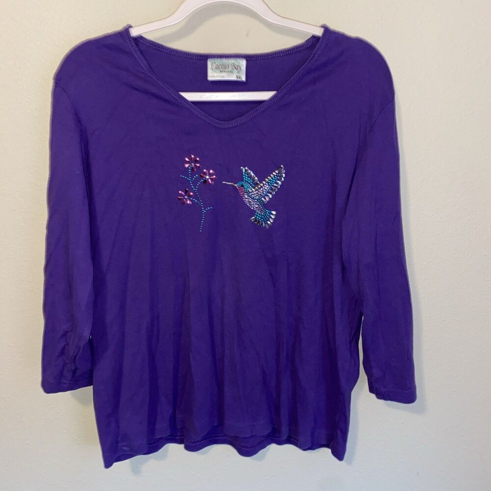 Cactus Bay Apparel Women’s Long Sleeve Shirt Purple